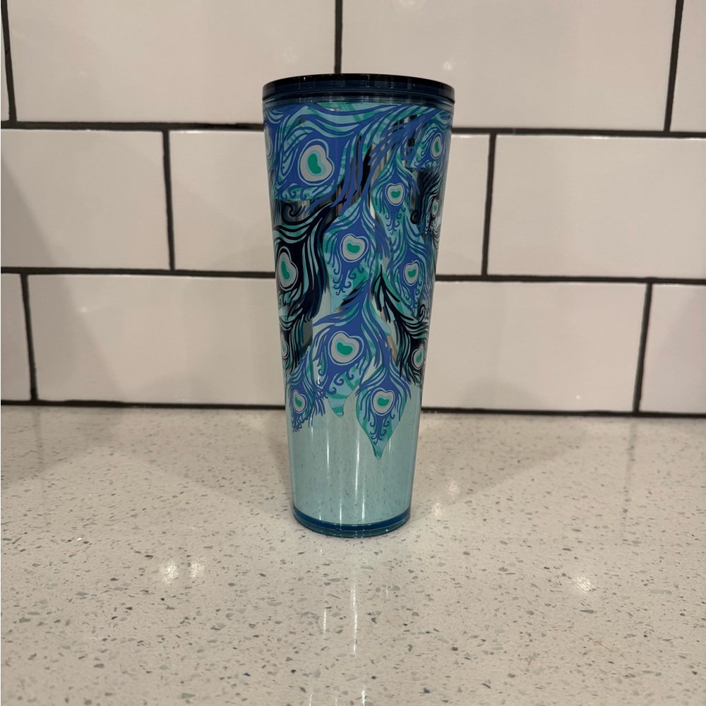 Starbucks 2024 Holiday Peacock 24oz Cold Cup Tumbler – Rare! 🦚✨